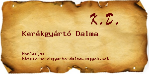 Kerékgyártó Dalma névjegykártya